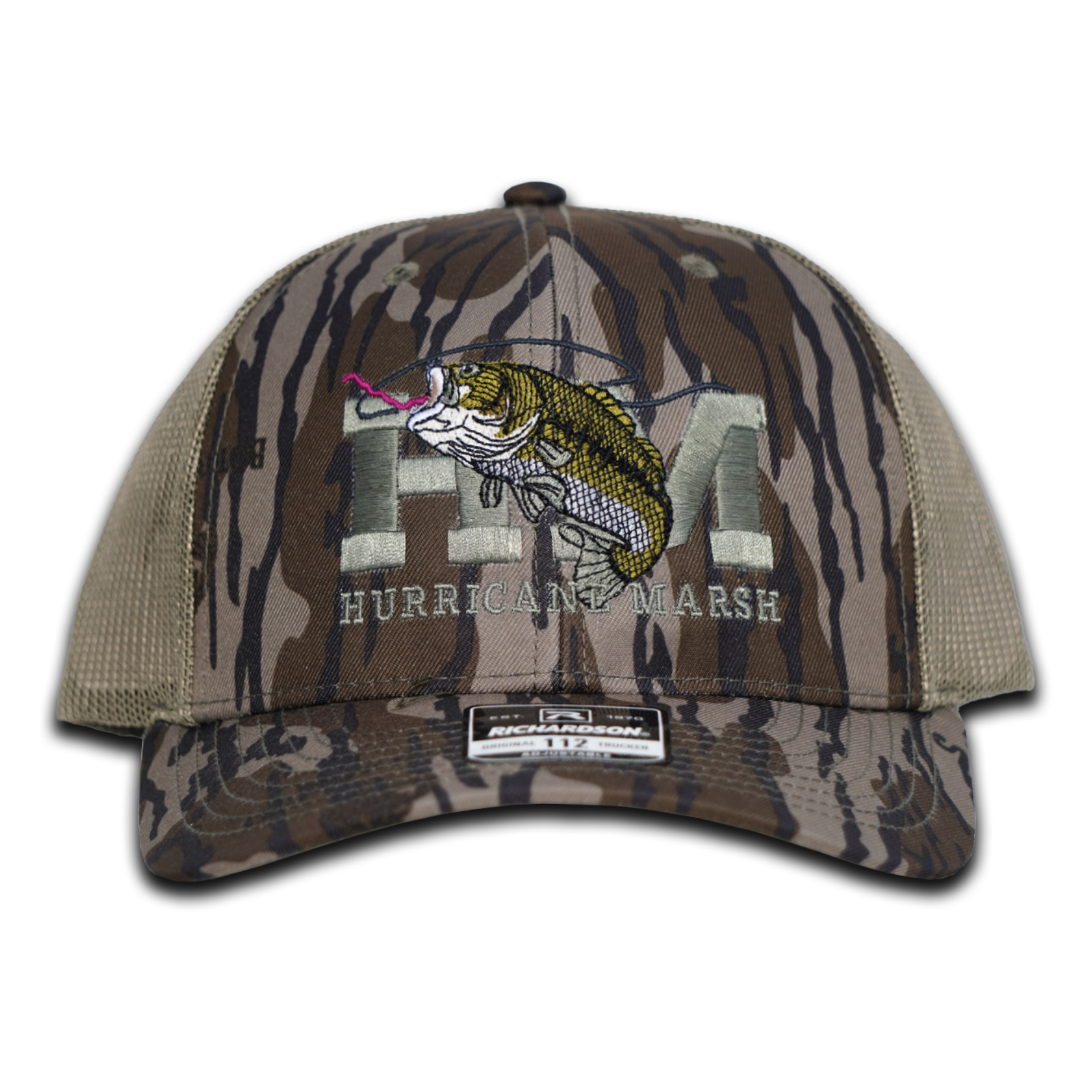 The Bass Mossy Oak Bottomland Richardson 112 Hat – Hurricane Marsh
