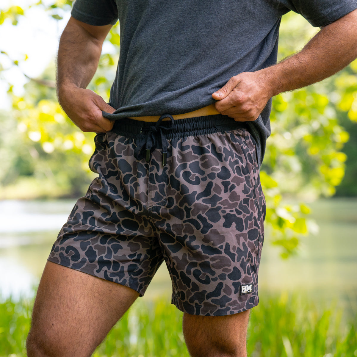 Athletic Short - River Camo – Hurricane Marsh Outfitters