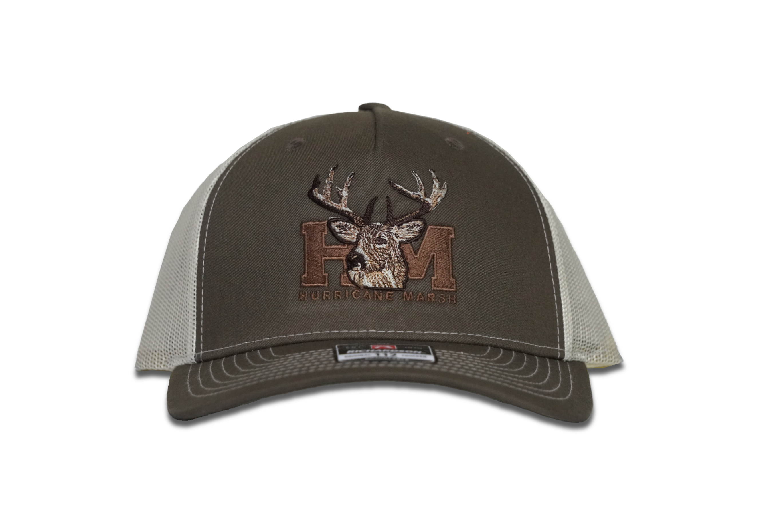 The Trophy Buck Embroidered Richardson 112 Hat Mocha/Birch
