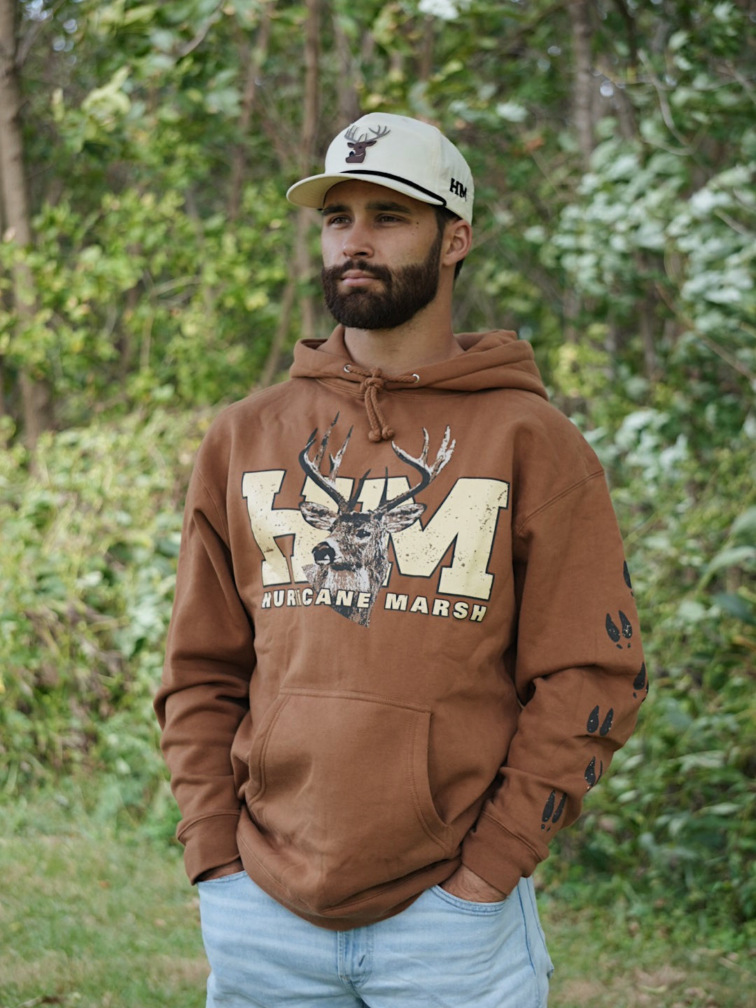 Red Leg Woodland Brown Performance Hoodie – Hurricane Marsh Outfitters