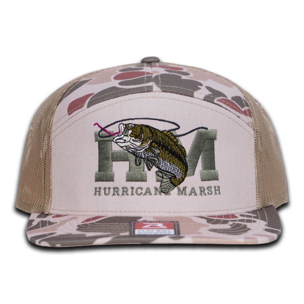 The Bass Harvest Camo Richardson 7 Panel Hat