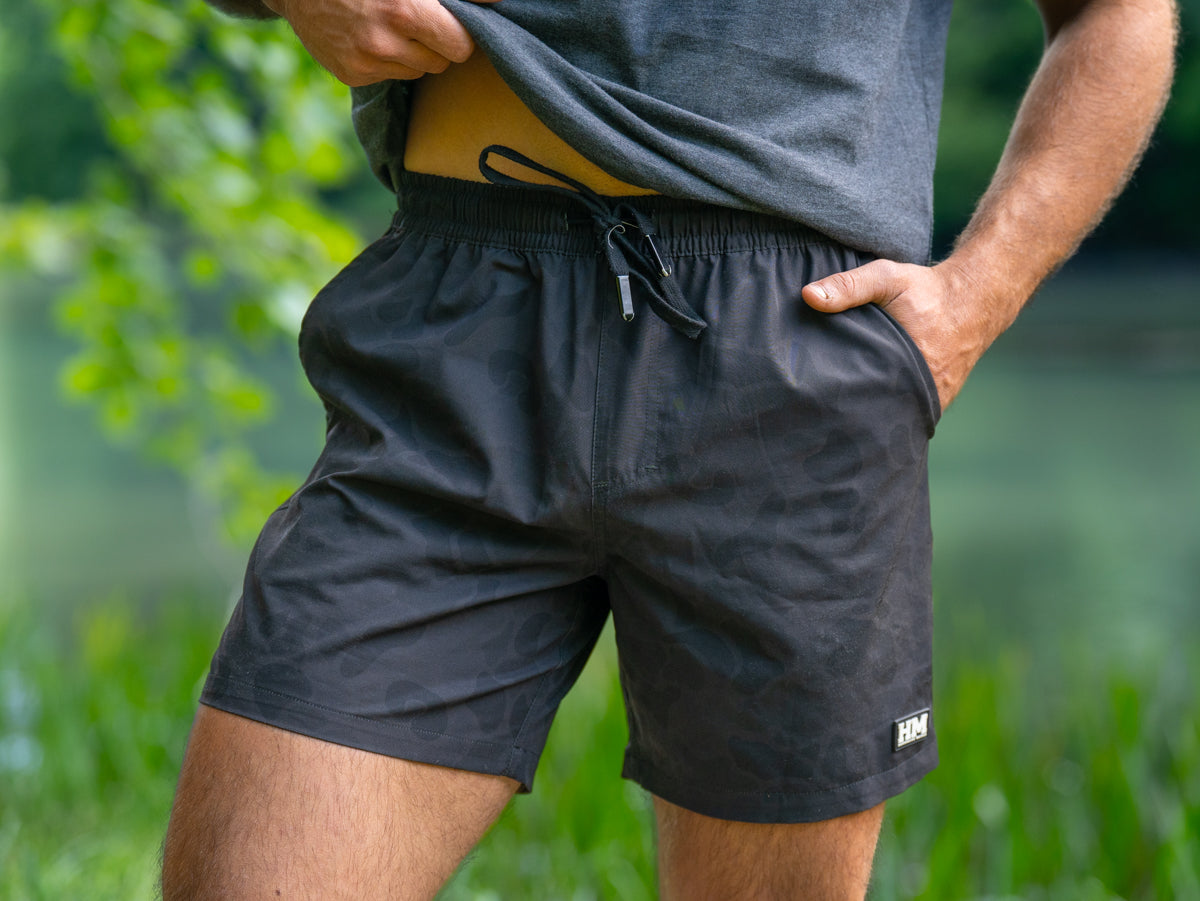Athletic Short - Black Camo – Hurricane Marsh Outfitters