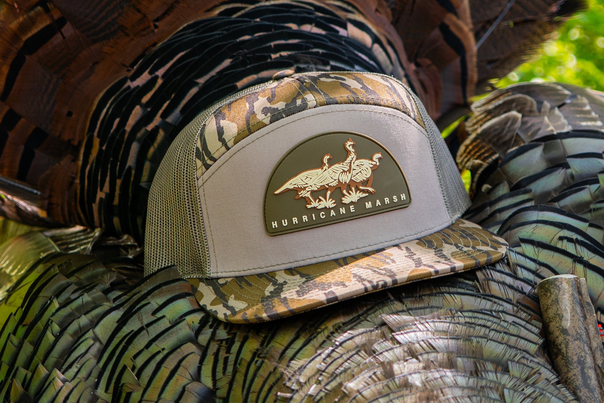 Tres Pavos Turkey Richardson 7 Panel Rubber Patch - Mossy Oak