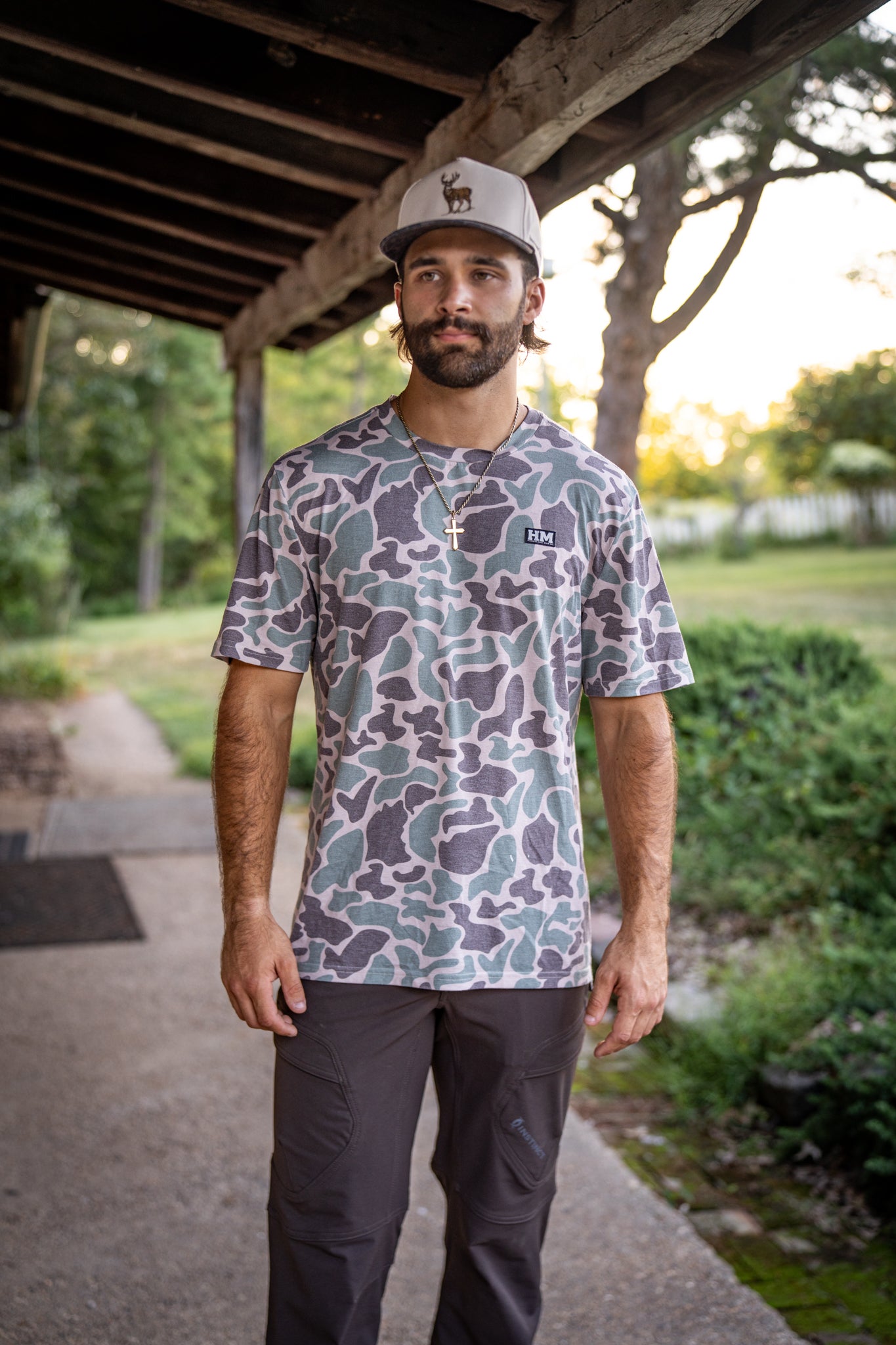 Migrator Performance Tee - Marsh Green Camo – Hurricane Marsh