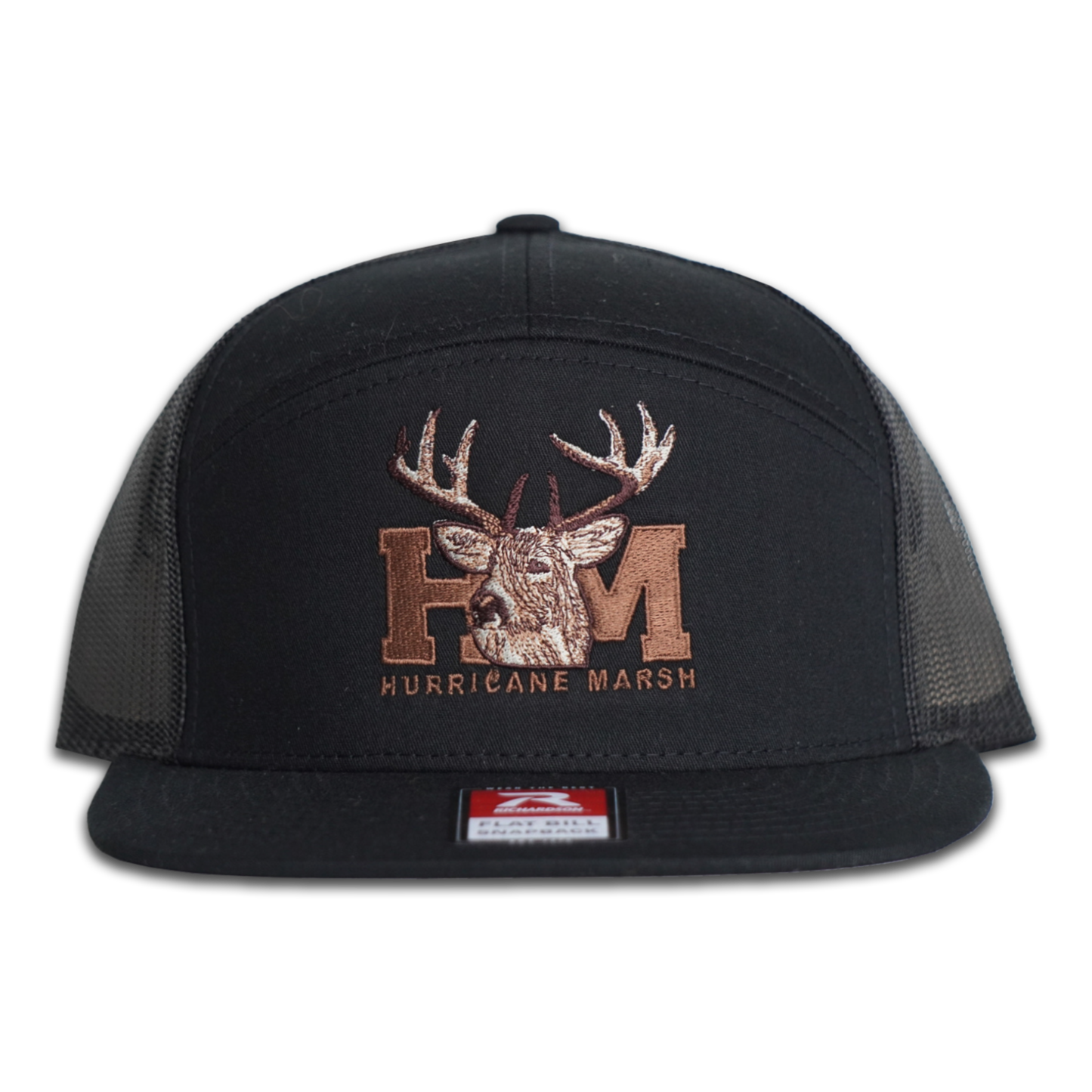 The Trophy Buck Black Out Richardson 7 Panel Hat