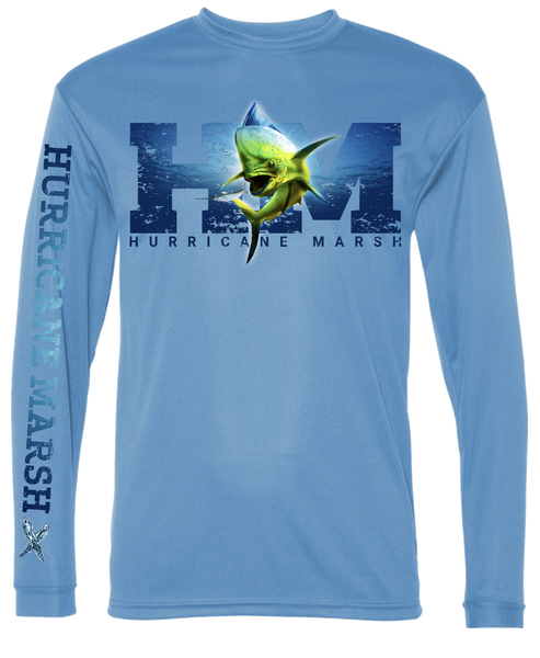 SPF Performance Billfish T Shirt- Long Sleeve in Blue – Grander