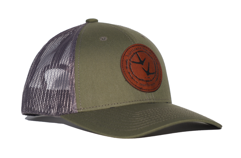 
                  
                    Turkey Tracks Leather Patch Hat Olive/Charcoal
                  
                