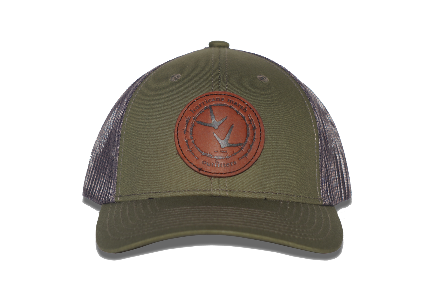 
                  
                    Turkey Tracks Leather Patch Hat Olive/Charcoal
                  
                